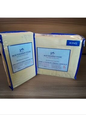 New Southern Tide KING size 6pc sheet set Yellow